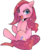 Size: 769x947 | Tagged: dead source, safe, artist:suikuzu, pinkie pie, earth pony, pony, g4, adobe imageready, female, mare, open mouth, simple background, sitting, solo, transparent background, wet mane, wet mane pinkie pie