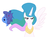 Size: 681x506 | Tagged: safe, artist:ponygoggles, princess celestia, princess luna, alicorn, pony, g4, annoyed, cute, duo, duo female, ethereal mane, female, filly, foal, frown, happy, open mouth, open smile, peytral, photoshop, simple background, smiling, white background, woona