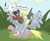 Size: 1982x1611 | Tagged: safe, artist:ponygoggles, derpy hooves, pegasus, pony, g4, clothes, female, grass, mare, no pupils, silly, silly pony, sitting, socks, solo, wardrobe misuse