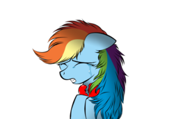 Size: 2997x2053 | Tagged: safe, artist:v-d-k, rainbow dash, pegasus, pony, g4, crying, eyes closed, female, floppy ears, heartbreak, high res, mare, photoshop, sad, simple background, solo, transparent background