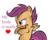 Size: 2468x1970 | Tagged: safe, artist:v-d-k, scootaloo, pegasus, pony, g4, blushing, female, filly, heart, my body is ready, photoshop, reaction image, simple background, solo, transparent background