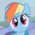 Size: 470x462 | Tagged: safe, screencap, rainbow dash, pegasus, pony, dragonshy, g4, season 1, breaking the fourth wall, cropped, cute, dashabetes, derp, female, frown, looking at you, mare, rainbow dash is best facemaker, reaction image, solo, stare, wide eyes