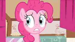 Size: 320x180 | Tagged: source needed, useless source url, safe, edit, edited screencap, screencap, pinkie pie, earth pony, pony, g4, season 2, the cutie pox, adorable distress, all new, animated, bad poker face, caption, confession, female, floppy ears, gif, hub logo, make it stop, mare, meme, panic, solo, subtitles, sweat, text, volumetric mouth, watermark, yelling