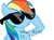 Size: 651x481 | Tagged: artist needed, source needed, safe, rainbow dash, pegasus, pony, g4, artifact, caption, cooler, deal with it, female, first deal with it image on derpibooru, image macro, mare, meme, show accurate, simple background, solo, sunglasses, text, white background