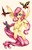 Size: 647x1000 | Tagged: source needed, safe, artist:slugbox, fluttershy, butterfly, kaiju, pegasus, pony, g4, battra, blushing, colored pupils, crossover, cute, featureless crotch, female, flying, godzilla (series), mare, megaguirus, mothra, open mouth, open smile, photoshop, shyabetes, signature, simple background, smiling, solo, spread wings, yellow background