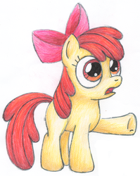 Size: 2242x2815 | Tagged: safe, artist:wildtiel, apple bloom, earth pony, pony, g4, female, filly, foal, high res