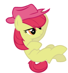 Size: 878x942 | Tagged: safe, artist:xrainbowbrony, apple bloom, earth pony, pony, g4, female, filly, hat, older, solo