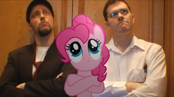 Size: 900x504 | Tagged: safe, artist:kuren247, pinkie pie, human, pony, g4, angry video game nerd, crossed arms, crossed hooves, elevator, frown, glasses, irl, irl human, looking up, nostalgia critic, photo, ponies in real life, tgwtg, vector, waiting