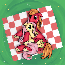 Size: 600x600 | Tagged: safe, artist:thesnowdog, big macintosh, fluttershy, earth pony, pony, g4, male, ship:fluttermac, shipping, stallion, straight