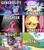 Size: 831x934 | Tagged: safe, edit, edited screencap, screencap, applejack, fluttershy, pinkie pie, rainbow dash, rarity, twilight sparkle, earth pony, pegasus, pony, unicorn, a canterlot wedding, feeling pinkie keen, g4, griffon the brush off, my little pony: friendship is magic, party of one, season 1, season 2, the best night ever, caption, cutie mark failure insanity syndrome, ei, element of laughter, element of magic, elements of harmony, elements of irony, failure, female, flutterrage, generosity, greedity, honesty, hub logo, insane troll logic, irony, kindness, liarjack, loyalty, mane six, mare, pinkamena diane pie, science, twilight's lab, you're going to love me