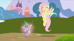 Size: 1280x719 | Tagged: safe, screencap, fluttershy, spike, friendship is magic, g4