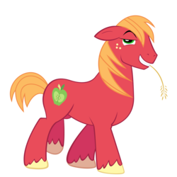 Size: 10800x10800 | Tagged: safe, artist:peachspices, big macintosh, earth pony, pony, g4, absurd resolution, bedroom eyes, male, missing accessory, simple background, stallion, transparent background, vector