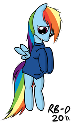 Size: 923x1517 | Tagged: safe, artist:rb-d, rainbow dash, g4, clothes, sweater
