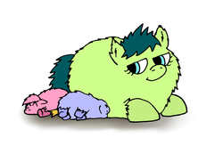 Size: 1173x768 | Tagged: safe, artist:coalheart, fluffy pony, fluffy pony foals, fluffy pony mother, sleeping