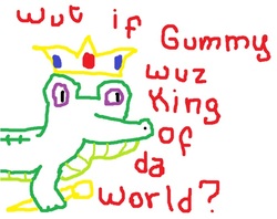 Size: 686x542 | Tagged: safe, gummy, g4, exploitable meme, meme, wut if gummy wuz a meme