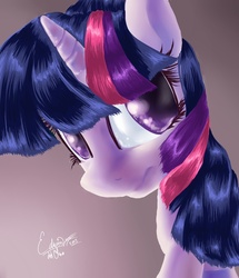 Size: 2067x2400 | Tagged: dead source, safe, artist:my-magic-dream, twilight sparkle, pony, unicorn, g4, bust, female, high res, looking at you, mare, portrait, solo