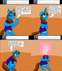Size: 1500x1710 | Tagged: safe, artist:neoryan2, oc, oc only, oc:mindset, oc:tinker, pony, unicorn, ask mindset and tinker, ask, colt, comic, cute, diaper, diaper fetish, filly, horn, horn ring, magic suppression, male, non-baby in diaper, tumblr