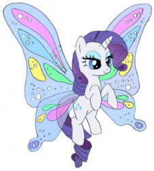 Size: 1308x1444 | Tagged: safe, artist:candacedrawings16, rarity, pony, g4, glimmer wings, solo, traditional art, wings