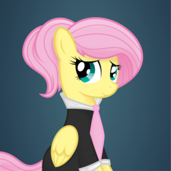 Size: 1024x1024 | Tagged: dead source, safe, artist:maplesunrise, artist:tim015, fluttershy, pony, g4, businessmare, clothes, cute, female, shading, solo, suit, vector