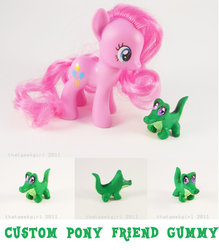 Size: 900x1027 | Tagged: safe, artist:thatg33kgirl, gummy, pinkie pie, pony, g4, brushable, customized toy, irl, photo, toy