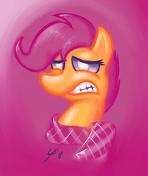 Size: 2152x2564 | Tagged: safe, artist:saliantsunbreeze, scootaloo, pony, g4, bust, female, high res, looking at you, portrait, solo