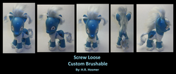 Size: 900x378 | Tagged: safe, artist:gryphyn-bloodheart, screw loose, pony, g4, brushable, customized toy, female, irl, photo, toy