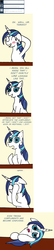Size: 1280x5964 | Tagged: dead source, safe, artist:dustytheroyaljanitor, shining armor, ask female shining armor, g4, ask, blushing, gleaming shield, rule 63, tumblr