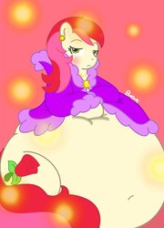 Size: 922x1280 | Tagged: safe, artist:bunearyk, oc, oc only, oc:rose petal, earth pony, pony, belly, belly button, big belly, fat, impossibly large belly, morbidly obese, obese, solo