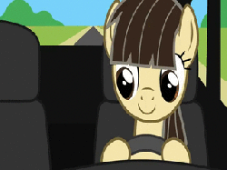 Size: 320x240 | Tagged: safe, artist:nomorethan9, wild fire, pony, wild fire's road rage, g4, angry, animated, car, cute, female, fire, flame eyes, gif, headbob, pyrokinesis, rage, sibsy, smiling, solo, subaru, subaru impreza, this ended in fire, traffic light, unamused, wild fire is not amused, wingding eyes, wrong aspect ratio
