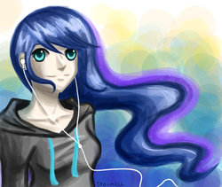 Size: 900x761 | Tagged: safe, artist:tao-mell, princess luna, human, friendship is witchcraft, g4, female, humanized, ipod, solo