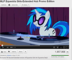 Size: 668x561 | Tagged: safe, edit, edited screencap, screencap, dj pon-3, vinyl scratch, pony, g4, official, equestria girls (song), youtube, youtube link