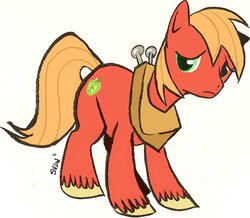 Size: 851x741 | Tagged: safe, artist:seriocomic, big macintosh, earth pony, pony, g4, male, solo, stallion