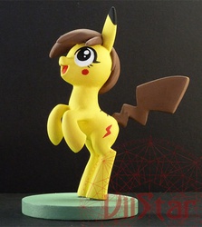 Size: 600x673 | Tagged: safe, artist:viistar, pikachu, irl, photo, pokémon, ponified, ponychuu, sculpture