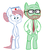 Size: 635x705 | Tagged: safe, artist:hotdiggedydemon, nurse redheart, oc, earth pony, pony, g4, beard, bipedal, duo, facial hair, female, glasses, male, simple background, standing, white background