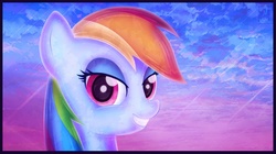 Size: 1000x560 | Tagged: safe, artist:hatecreation, rainbow dash, pony, g4, female, solo