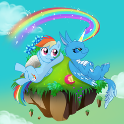 Size: 1700x1700 | Tagged: safe, artist:madmax, rainbow dash, g4, crossover, skylanders, whirlwind