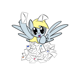 Size: 1700x1531 | Tagged: safe, artist:d3rpy, derpy hooves, pegasus, pony, g4, female, letter, mail, mare