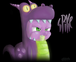 Size: 600x490 | Tagged: safe, artist:kutejnikov, spike, g4, nightmare night