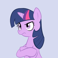 Size: 800x800 | Tagged: safe, artist:madmax, twilight sparkle, pony, g4, female, solo, unamused