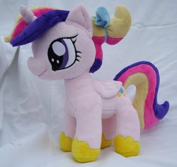 Size: 2058x1949 | Tagged: safe, artist:pinkamoone, princess cadance, pony, g4, bow, foalsitter, irl, photo, plushie, solo, toy, young