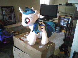 Size: 1280x960 | Tagged: safe, artist:ponydeath, dj pon-3, vinyl scratch, pony, g4, irl, photo, plushie, solo