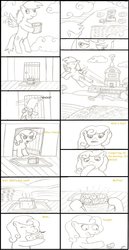 Size: 900x1745 | Tagged: safe, artist:unicornsketch, carrot top, derpy hooves, golden harvest, pegasus, pony, g4, comic, female, mare, muffin