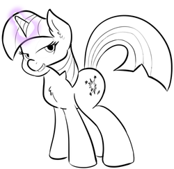 Size: 500x488 | Tagged: safe, artist:sweethd, twilight sparkle, g4, chest fluff, magic, sketch