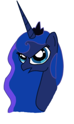 Size: 573x957 | Tagged: safe, artist:lorettafox, princess luna, pony, g4, bust, female, simple background, solo