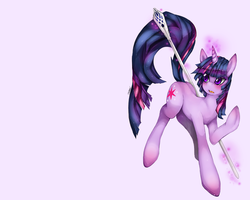 Size: 1280x1024 | Tagged: safe, artist:slugbox, twilight sparkle, g4, gandalf, lord of the rings, staff, wallpaper