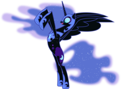 Size: 6180x4520 | Tagged: safe, artist:90sigma, nightmare moon, pony, friendship is magic, g4, absurd resolution, female, rearing, simple background, solo, transparent background, vector