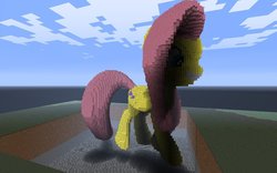 Size: 1280x800 | Tagged: safe, fluttershy, g4, 3d, minecraft