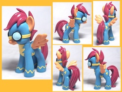 Size: 1600x1200 | Tagged: safe, artist:electricmayhem8416, scootaloo, pony, g4, customized toy, irl, photo, sculpture, wonderbolts uniform