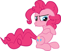 Size: 3724x3118 | Tagged: safe, artist:somekindahatebreeder, pinkie pie, earth pony, pony, g4, female, high res, mare, pouting, simple background, solo, transparent background, vector