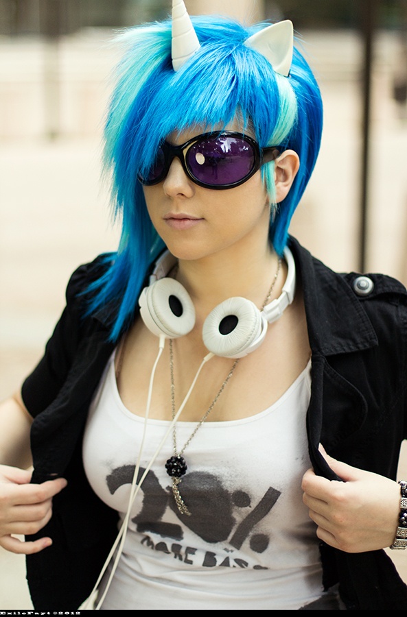 Safe Artist Norikat Dj Pon Vinyl Scratch Human Cosplay